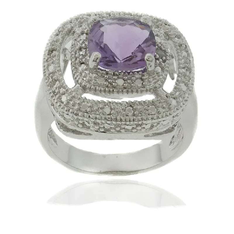 Topaz Gemstone Rings in 10K Gold with a Channel - Set Design for a Contemporary and Durable OptionDolce Giavonna Silver Overlay Amethyst and Diamond Accent Square Ring Topaz Gemstone Rings in 10K Gold with a Channel - Set Design for a Contemporary and Durable OptionDolce Giavonna Silver Overlay Amethyst and Diamond Accent Square Ring