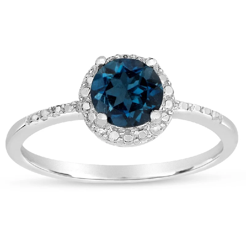 Amethyst Gemstone Rings in Sterling Silver with a Halo of Cubic Zirconia for a Budget - Friendly LuxuryDolce Giavonna Sterling Silver London Blue Topaz Ring Amethyst Gemstone Rings in Sterling Silver with a Halo of Cubic Zirconia for a Budget - Friendly LuxuryDolce Giavonna Sterling Silver London Blue Topaz Ring