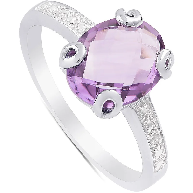 Peridot Gemstone Rings in 14K Gold - Filled Metal with a Pave - Set Band for a Sparkling LookDolce Giavonna Sterling Silver Amethyst and Diamond Accent Solitaire Ring Peridot Gemstone Rings in 14K Gold - Filled Metal with a Pave - Set Band for a Sparkling LookDolce Giavonna Sterling Silver Amethyst and Diamond Accent Solitaire Ring