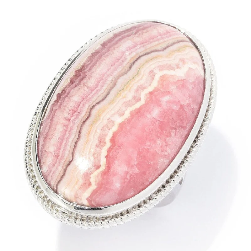 Iolite Gemstone Rings in 10K Gold with a Twisted Band for a Distinctive and Stylish AccessorySterling Silver 33 x 20mm Oval Rhodochrosite Ring Iolite Gemstone Rings in 10K Gold with a Twisted Band for a Distinctive and Stylish AccessorySterling Silver 33 x 20mm Oval Rhodochrosite Ring