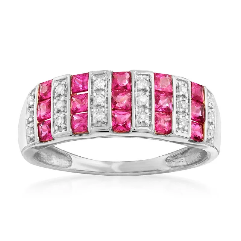 Agate Gemstone Rings in Sterling Silver with a Mosaic - Inspired Inlay for a Bohemian Style14Kt White Gold Ruby and Diamond Band Ring Agate Gemstone Rings in Sterling Silver with a Mosaic - Inspired Inlay for a Bohemian Style14Kt White Gold Ruby and Diamond Band Ring