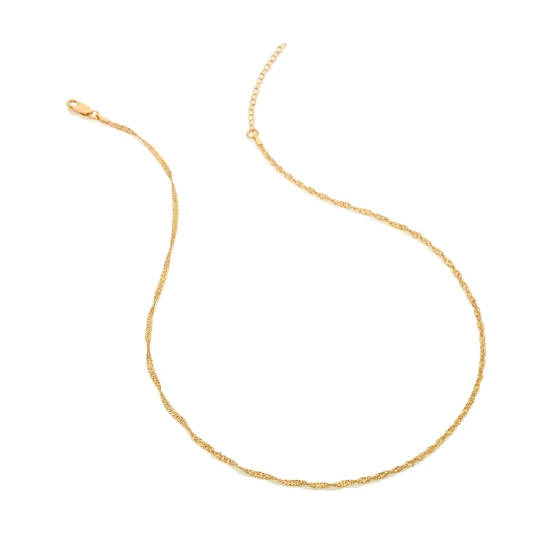 waterproof chain necklaces durabilityHot Diamonds x Jac Jossa Embrace Gold Plated Sterling Silver Singapore Chain Necklace 45 - 50cm D waterproof chain necklaces durabilityHot Diamonds x Jac Jossa Embrace Gold Plated Sterling Silver Singapore Chain Necklace 45 - 50cm D