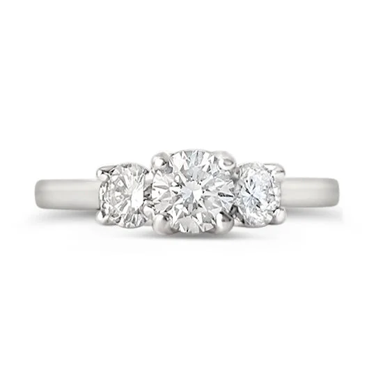 Adjustable - Fit Wedding Bands in Gold - Plated Metal for a Comfortable and Custom - Fitting OptionRound Brilliant Three Stone Engagement Ring Adjustable - Fit Wedding Bands in Gold - Plated Metal for a Comfortable and Custom - Fitting OptionRound Brilliant Three Stone Engagement Ring