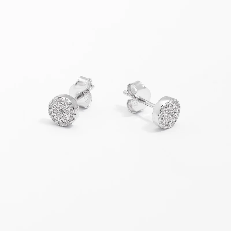 Adjustable - Fit Wedding Bands in Gold - Plated Metal for a Comfortable and Custom - Fitting OptionSterling Silver Zirconia Pave Circle Stud Earrings 7mm Adjustable - Fit Wedding Bands in Gold - Plated Metal for a Comfortable and Custom - Fitting OptionSterling Silver Zirconia Pave Circle Stud Earrings 7mm