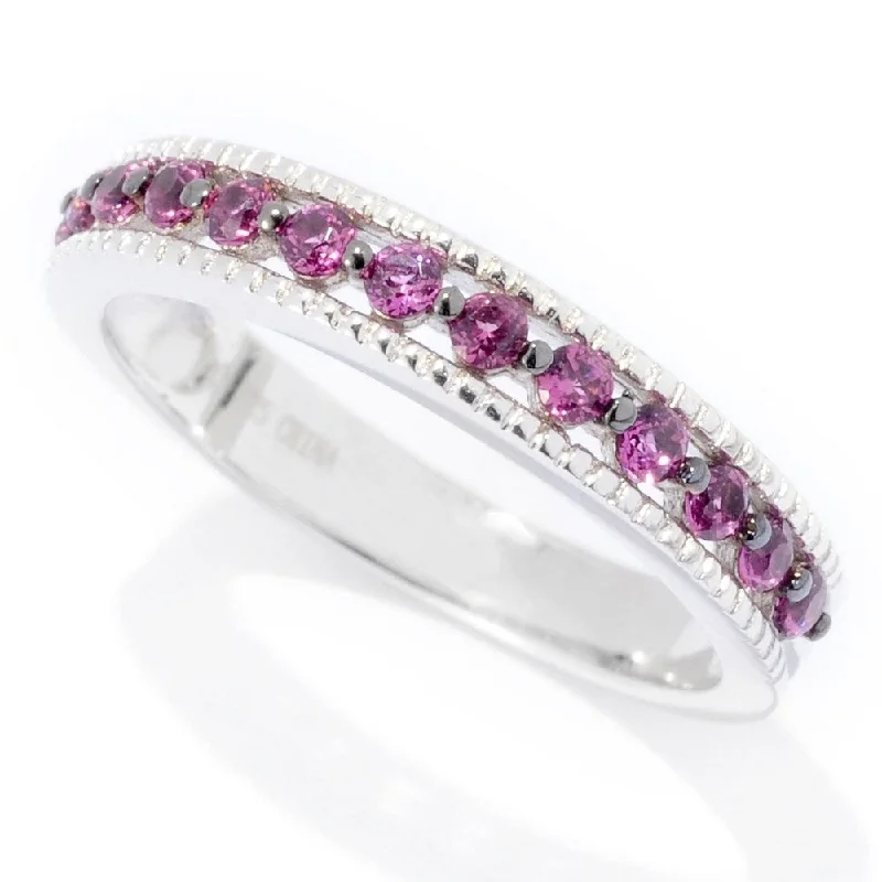 Tanzanite Gemstone Rings in 10K Gold with a Trilogy Design for a Sophisticated GiftRhodium Over Sterling Silver 0.4ctw Rhodolite Band Ring Tanzanite Gemstone Rings in 10K Gold with a Trilogy Design for a Sophisticated GiftRhodium Over Sterling Silver 0.4ctw Rhodolite Band Ring