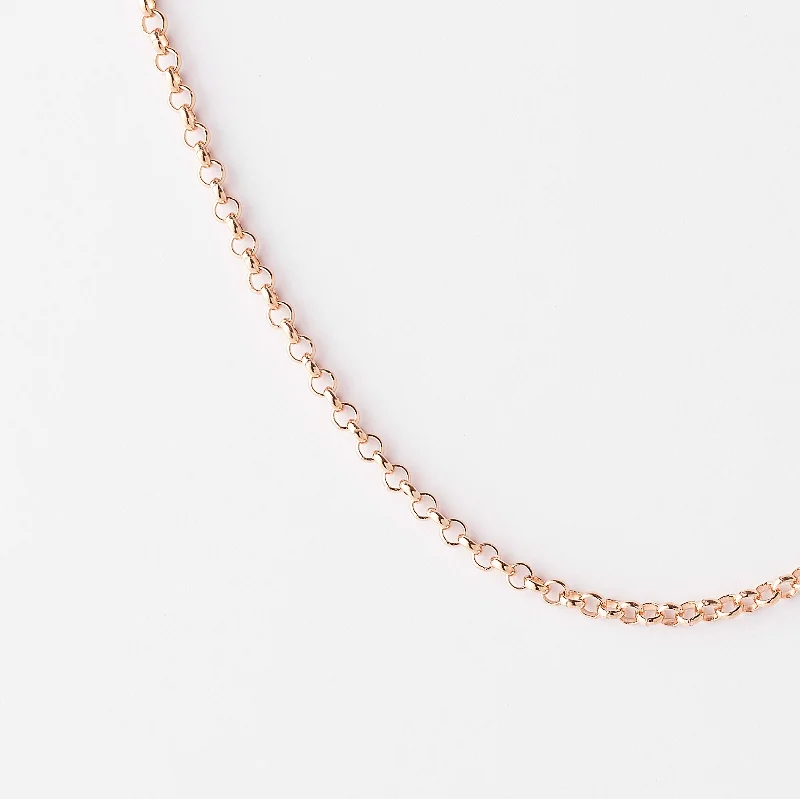 9K Rose Gold Round Belcher Chain