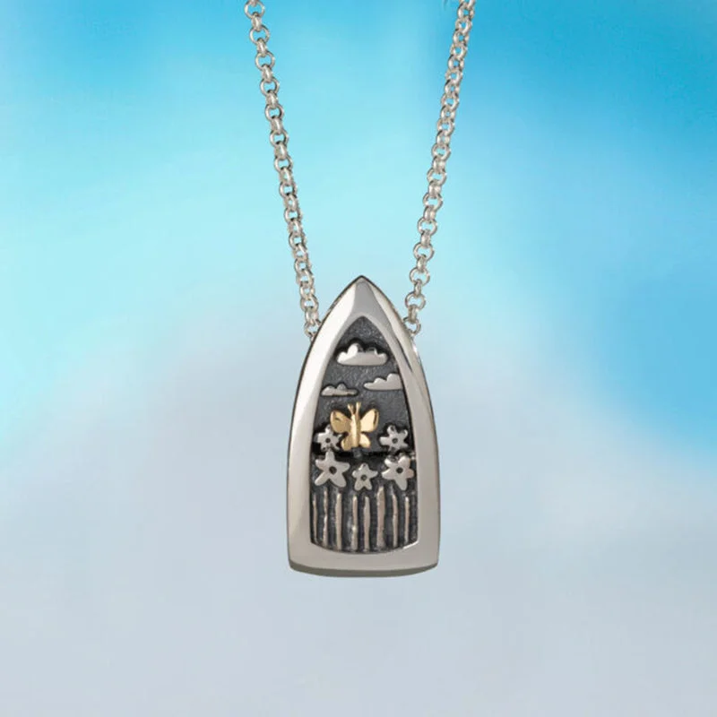 18K White Gold Classic Round - Cut Diamond Wedding Bands for a Timeless and Elegant LookIn The Garden Pendant 18K White Gold Classic Round - Cut Diamond Wedding Bands for a Timeless and Elegant LookIn The Garden Pendant