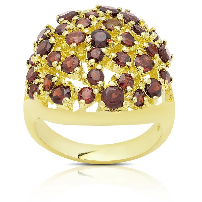 Amethyst Gemstone Rings in Sterling Silver with a Halo of Cubic Zirconia for a Budget - Friendly LuxuryDolce Giavonna Gold Over Silver Garnet Cluster Ring Amethyst Gemstone Rings in Sterling Silver with a Halo of Cubic Zirconia for a Budget - Friendly LuxuryDolce Giavonna Gold Over Silver Garnet Cluster Ring