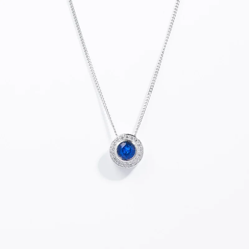 Sapphire - and - Diamond - Accented Wedding Bands in Platinum for a Royal and Sophisticated LookSterling Silver Bezel Dark Blue Zirconia Halo Slider Pendant Sapphire - and - Diamond - Accented Wedding Bands in Platinum for a Royal and Sophisticated LookSterling Silver Bezel Dark Blue Zirconia Halo Slider Pendant