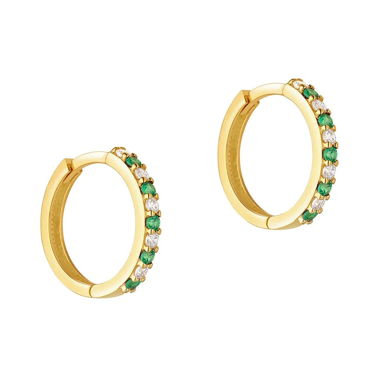 Sapphire - and - Diamond - Accented Wedding Bands in Platinum for a Royal and Sophisticated LookGreen & White Stone Hoop Earrings Sapphire - and - Diamond - Accented Wedding Bands in Platinum for a Royal and Sophisticated LookGreen & White Stone Hoop Earrings