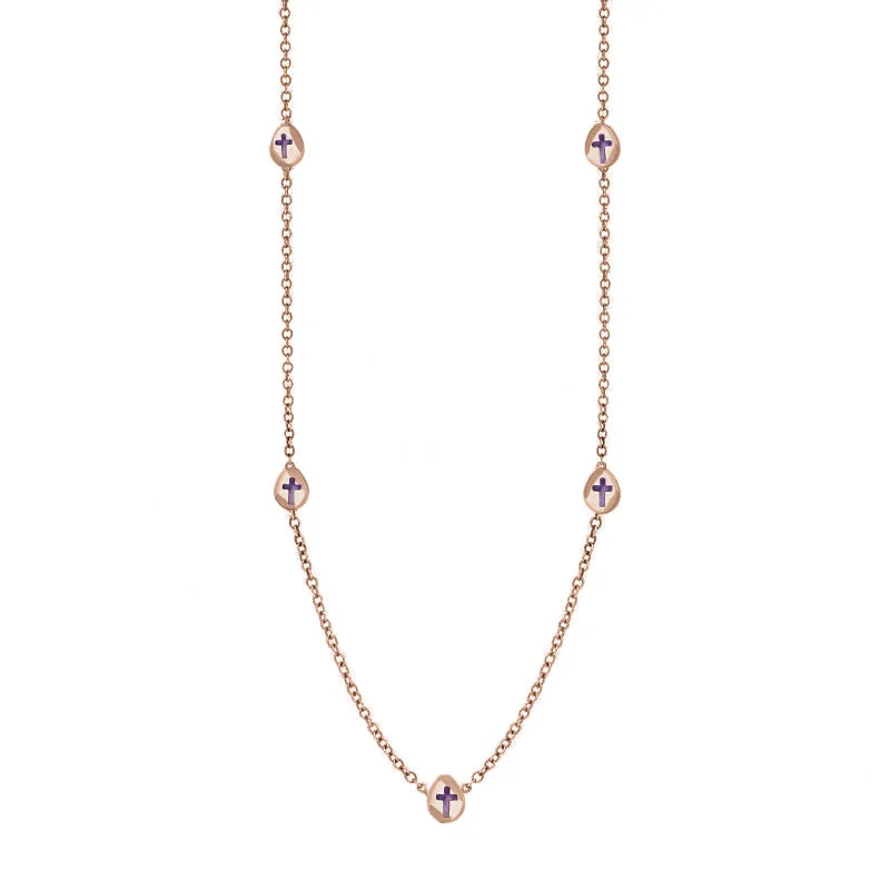 modern chain necklaces for girls18ct Rose Gold Blue John Cross Link Disc Chain Necklace modern chain necklaces for girls18ct Rose Gold Blue John Cross Link Disc Chain Necklace