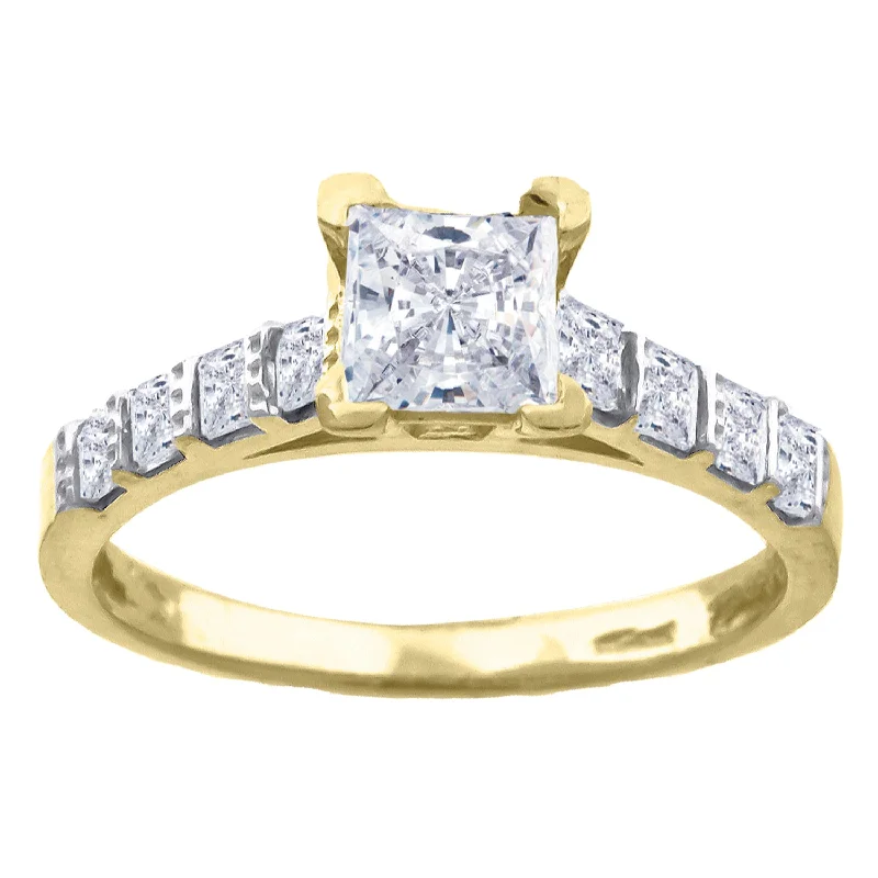 Men's Opal Engagement Rings in 10K Gold with a Milgrain - Trimmed BandKeene Jewelers 10kt Two-tone Gold Womens Princess And Baguette Cubic Zirconia Engagement Ring Men's Opal Engagement Rings in 10K Gold with a Milgrain - Trimmed BandKeene Jewelers 10kt Two-tone Gold Womens Princess And Baguette Cubic Zirconia Engagement Ring