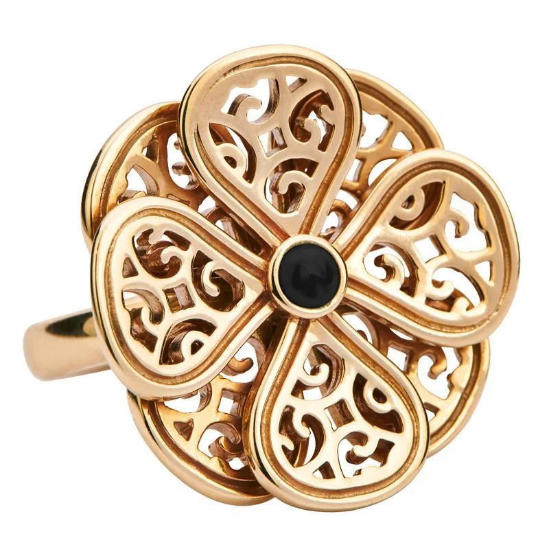Pearl - and - Diamond - Studded Wedding Bands in White Gold for a Feminine and Elegant Touch9ct Yellow Gold Whitby Jet Flore Eight Petal Flower Ring Pearl - and - Diamond - Studded Wedding Bands in White Gold for a Feminine and Elegant Touch9ct Yellow Gold Whitby Jet Flore Eight Petal Flower Ring