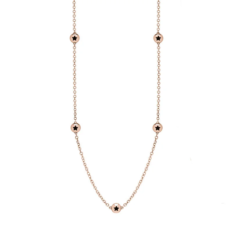 hypoallergenic chain necklaces9ct Rose Gold Whitby Jet Star Link Disc Chain Necklace hypoallergenic chain necklaces9ct Rose Gold Whitby Jet Star Link Disc Chain Necklace