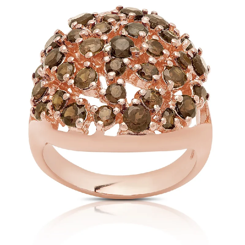 Lapis Lazuli Gemstone Rings in Sterling Silver with a Star - Shaped Setting for a Celestial - Inspired PieceDolce Giavonna Rose Gold Over Silver Smokey Quartz Cocktail Ring Lapis Lazuli Gemstone Rings in Sterling Silver with a Star - Shaped Setting for a Celestial - Inspired PieceDolce Giavonna Rose Gold Over Silver Smokey Quartz Cocktail Ring