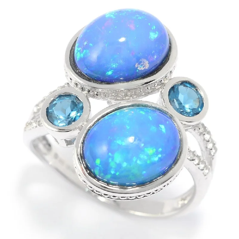 Alexandrite Gemstone Rings in Platinum with a Hidden Halo for a Rare and Luxurious PieceSterling Silver Ethiopian Opal Doublet & BlueColor Topaz Ring Alexandrite Gemstone Rings in Platinum with a Hidden Halo for a Rare and Luxurious PieceSterling Silver Ethiopian Opal Doublet & BlueColor Topaz Ring