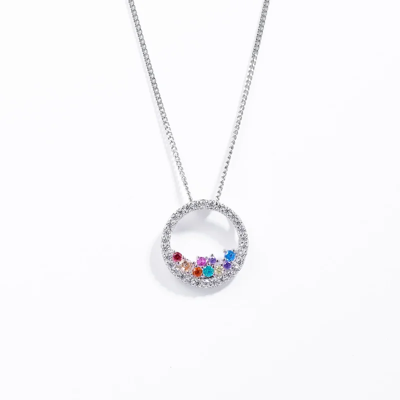 Custom - Engraved Titanium Wedding Bands with Personalized Messages for a One - of - a - Kind and Sentimental PieceSterling Silver Scattered Bright Coloured Zirconia Open Circle Pendant Custom - Engraved Titanium Wedding Bands with Personalized Messages for a One - of - a - Kind and Sentimental PieceSterling Silver Scattered Bright Coloured Zirconia Open Circle Pendant