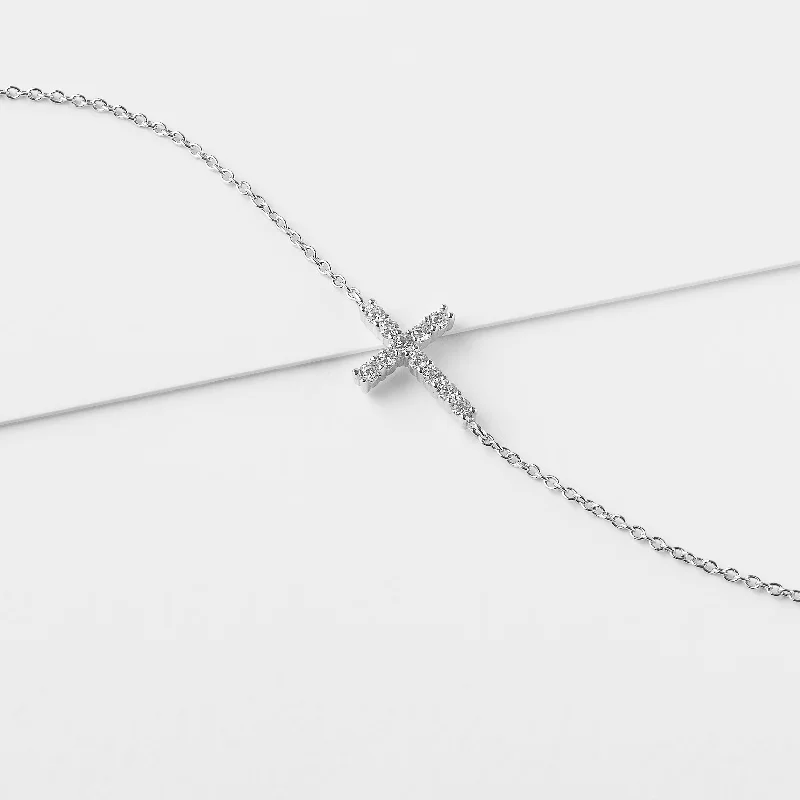 Blue Topaz - Embellished Wedding Bands in Silver for a Birthstone - Inspired and Colorful PieceSterling Silver Zirconia Cross Bracelet Blue Topaz - Embellished Wedding Bands in Silver for a Birthstone - Inspired and Colorful PieceSterling Silver Zirconia Cross Bracelet
