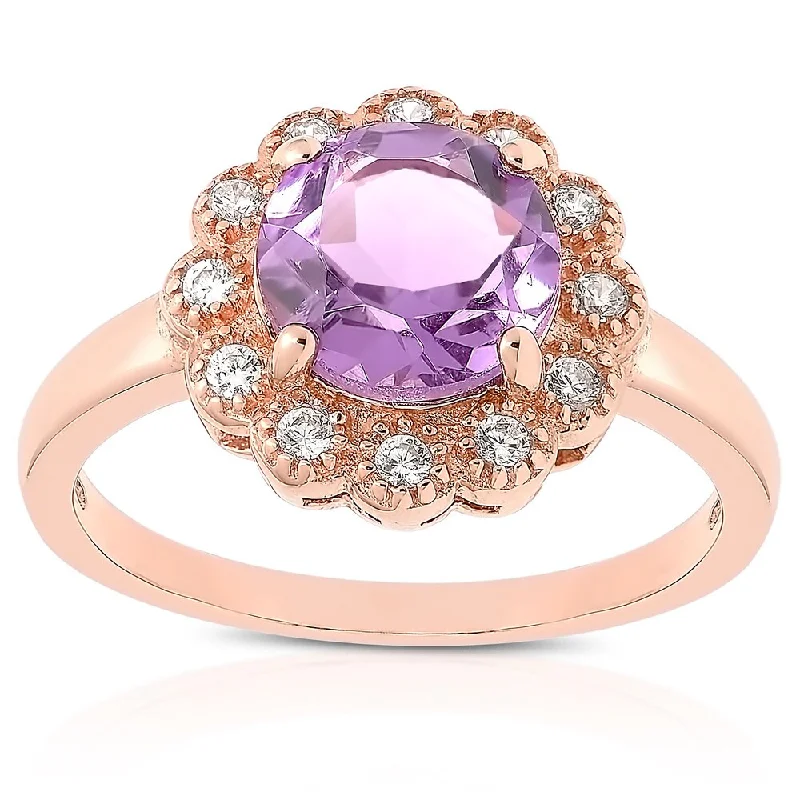 Garnet Gemstone Rings in 18K Gold Vermeil with Intricate Engravings for a Traditional AestheticDolce Giavonna Rose Gold Over Sterling Silver Amethyst and Cubic Zirconia Flower Ring Garnet Gemstone Rings in 18K Gold Vermeil with Intricate Engravings for a Traditional AestheticDolce Giavonna Rose Gold Over Sterling Silver Amethyst and Cubic Zirconia Flower Ring