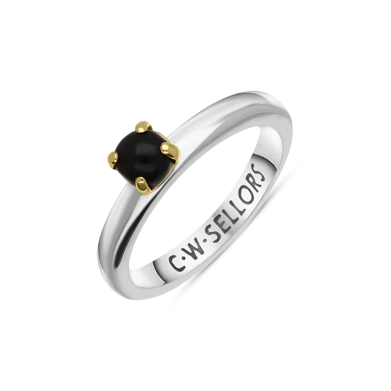 Custom - Engraved Titanium Wedding Bands with Personalized Messages for a One - of - a - Kind and Sentimental Piece9ct Yellow Gold Sterling Silver Whitby Jet Stepping Stones 5mm Round Claw Set Ring D Custom - Engraved Titanium Wedding Bands with Personalized Messages for a One - of - a - Kind and Sentimental Piece9ct Yellow Gold Sterling Silver Whitby Jet Stepping Stones 5mm Round Claw Set Ring D