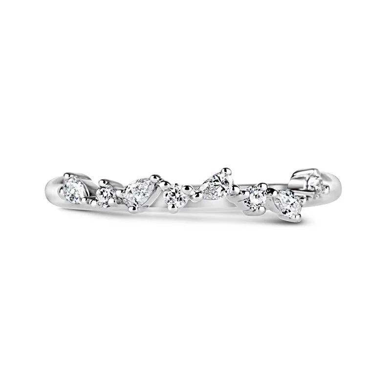 Pear & Round Cut Multi Stone Diamond Ring