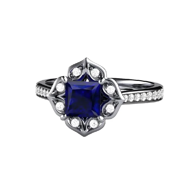 Men's Emerald Engagement Rings with 14K Yellow Gold and Vintage - Style FiligreeArt Deco Princess Blue Sapphire Engagement Ring Vintage Style Men's Emerald Engagement Rings with 14K Yellow Gold and Vintage - Style FiligreeArt Deco Princess Blue Sapphire Engagement Ring Vintage Style