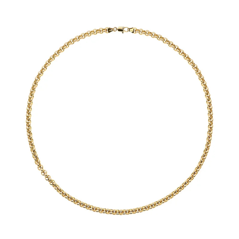 layered chain necklaces outfits9ct Yellow Gold Rolo Chain Necklace