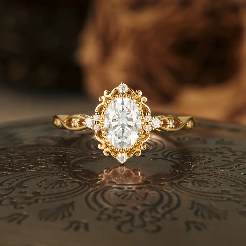Men's Moonstone Engagement Rings in Silver - Plated Copper with a Celtic Knot PatternGemsMagic Oval Moissanite Cluster Rose Gold Engagement ring Men's Moonstone Engagement Rings in Silver - Plated Copper with a Celtic Knot PatternGemsMagic Oval Moissanite Cluster Rose Gold Engagement ring
