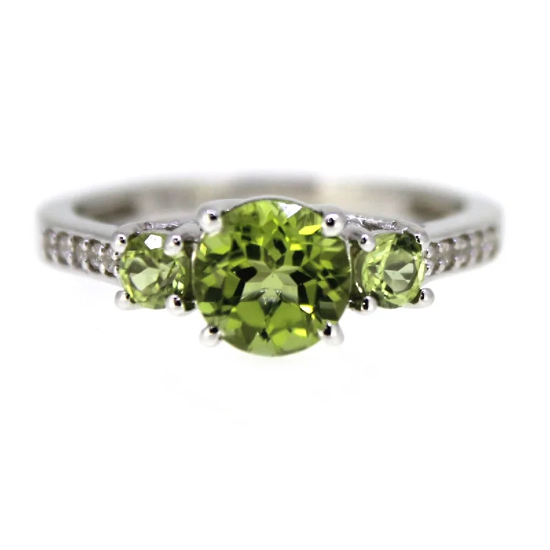 Sapphire Gemstone Rings in 18K White Gold with Diamond Accents for an Elegant Engagement925 Sterling Silver Peridot and White Natural Zircon 3-Stone Ring Sapphire Gemstone Rings in 18K White Gold with Diamond Accents for an Elegant Engagement925 Sterling Silver Peridot and White Natural Zircon 3-Stone Ring