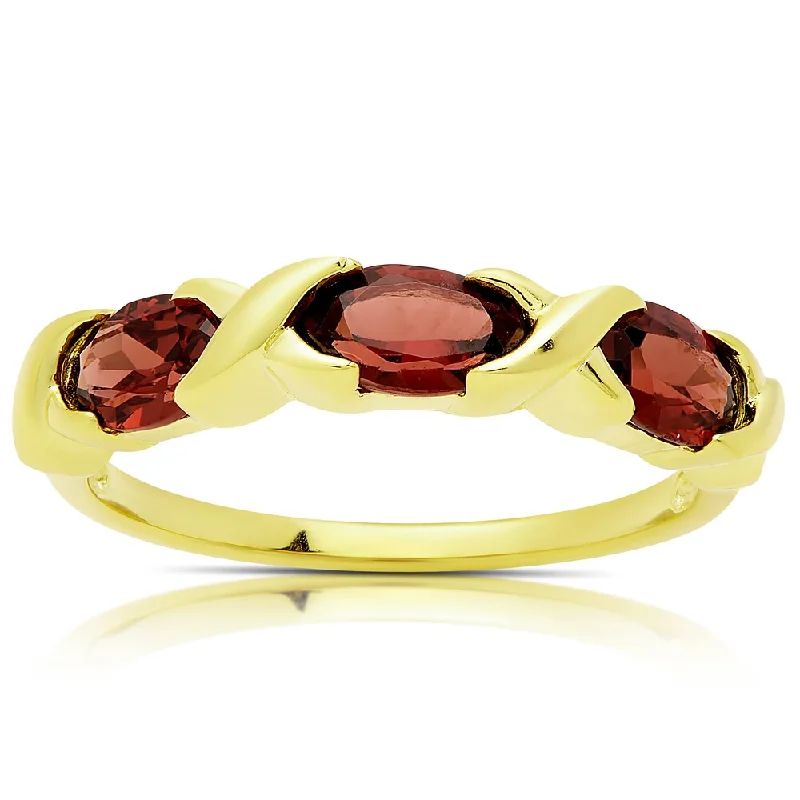 Opal Gemstone Rings in Rose Gold with a Milgrain Edge for a Feminine and Romantic StyleDolce Giavonna Gold Over Sterling Silver Garnet Three Stone Ring Opal Gemstone Rings in Rose Gold with a Milgrain Edge for a Feminine and Romantic StyleDolce Giavonna Gold Over Sterling Silver Garnet Three Stone Ring