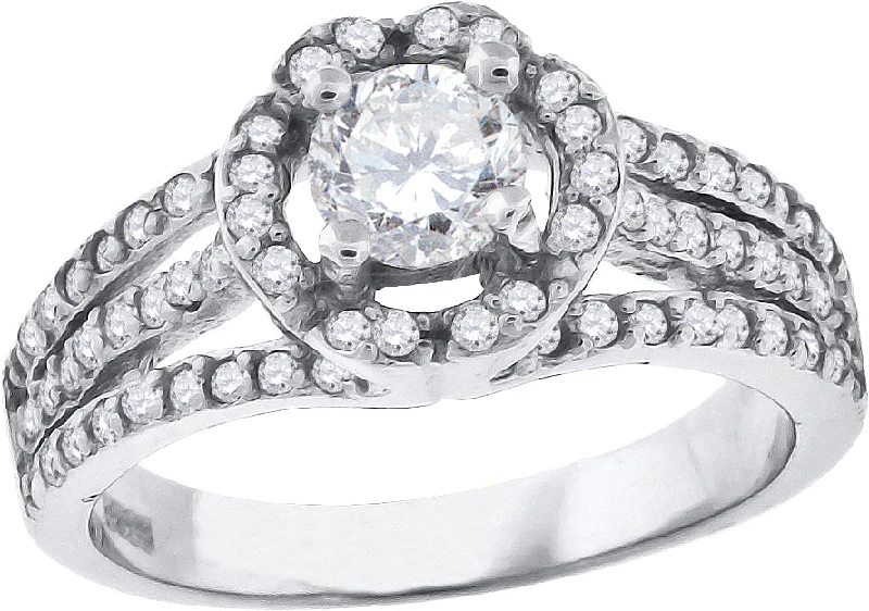 Men's Tourmaline Engagement Rings in 18K Two - Tone Gold with a Floral - Inspired SettingKeene Jewelers 925 Sterling Silver Womens Cubic Zirconia Fashion Engagement Ring Size 6