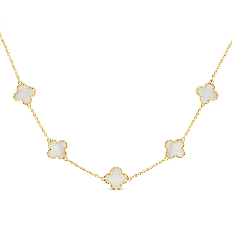 Laser - Etched Floral Design Wedding Bands in Palladium for a Delicate and Intricate LookMother Of Pearl Quatrefoil Chain Bracelet Laser - Etched Floral Design Wedding Bands in Palladium for a Delicate and Intricate LookMother Of Pearl Quatrefoil Chain Bracelet