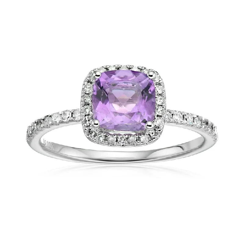Aquamarine Gemstone Rings in 9K Gold with a Bezel Setting for a Modern and Secure Fit10k White Gold African Amethyst & Diamond Ring Aquamarine Gemstone Rings in 9K Gold with a Bezel Setting for a Modern and Secure Fit10k White Gold African Amethyst & Diamond Ring
