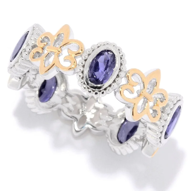 Garnet Gemstone Rings in 18K Gold Vermeil with Intricate Engravings for a Traditional AestheticSterling Silver Oval Iolite Fleur-de-lis Eternity Band Ring Garnet Gemstone Rings in 18K Gold Vermeil with Intricate Engravings for a Traditional AestheticSterling Silver Oval Iolite Fleur-de-lis Eternity Band Ring