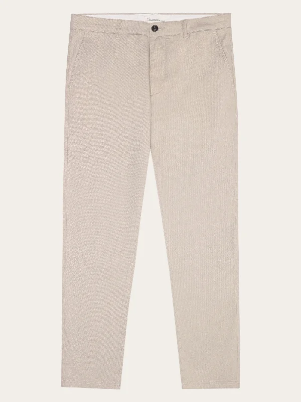 CHUCK regular canvas pants - GOTS/Vegan - Light feather gray