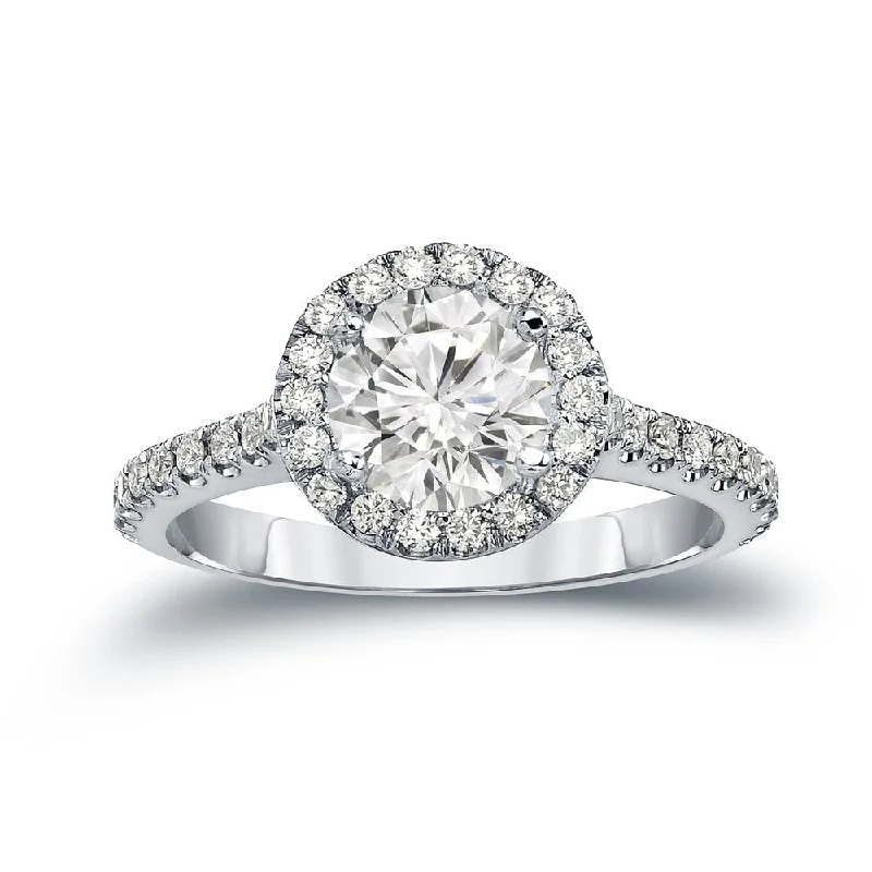 Signature - Design Engagement Rings with a Brand - Exclusive Pattern and Premium DiamondsAuriya 1 7/8ctw Round Diamond Halo Engagement Ring 14k Gold Certified Signature - Design Engagement Rings with a Brand - Exclusive Pattern and Premium DiamondsAuriya 1 7/8ctw Round Diamond Halo Engagement Ring 14k Gold Certified