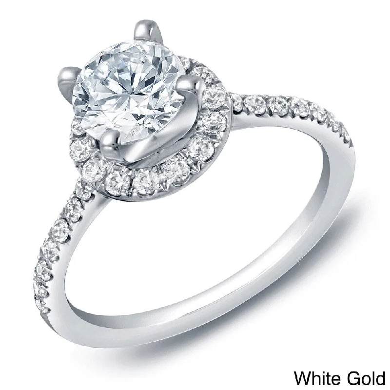 Art Deco Engagement Rings with Geometric Patterns and Baguette - Cut Diamond AccentsAuriya 14k Gold 1 1/2ctw Round Halo Diamond Engagement Ring Certified Art Deco Engagement Rings with Geometric Patterns and Baguette - Cut Diamond AccentsAuriya 14k Gold 1 1/2ctw Round Halo Diamond Engagement Ring Certified