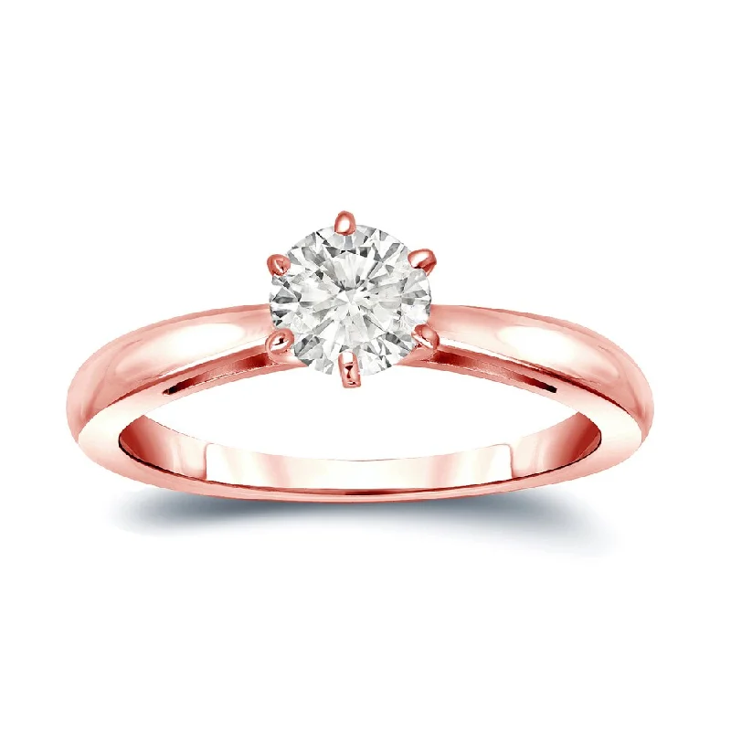 Cathedral - Style Engagement Rings with a Raised Center Stone and Intricate MetalworkAuriya 14k Gold 1/4 carat TW 6-Prong Round Solitaire Diamond Engagement Ring Cathedral - Style Engagement Rings with a Raised Center Stone and Intricate MetalworkAuriya 14k Gold 1/4 carat TW 6-Prong Round Solitaire Diamond Engagement Ring