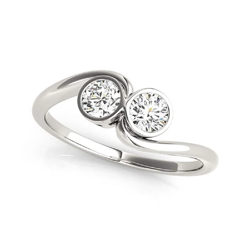 Solitaire Engagement Rings with a High - Clarity Round Diamond and Tapered BandAuriya 14k Gold 1/4 carat TW Round Bezel-set 2-Stone Diamond Engagement Ring Solitaire Engagement Rings with a High - Clarity Round Diamond and Tapered BandAuriya 14k Gold 1/4 carat TW Round Bezel-set 2-Stone Diamond Engagement Ring