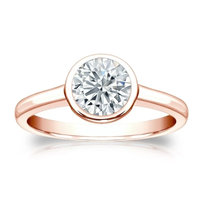 Signature - Design Engagement Rings with a Brand - Exclusive Pattern and Premium DiamondsAuriya 14k Gold 1ctw Solitaire Diamond Engagement Ring Bezel-set Certified Signature - Design Engagement Rings with a Brand - Exclusive Pattern and Premium DiamondsAuriya 14k Gold 1ctw Solitaire Diamond Engagement Ring Bezel-set Certified