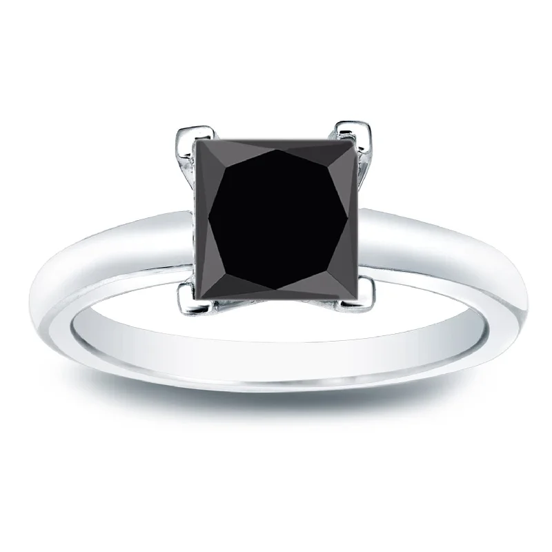 Engagement Rings with Sapphire and Diamond Combinations in a Vintage StyleAuriya 14k Gold 2ctw Princess-cut Solitaire Black Diamond Engagement Ring Engagement Rings with Sapphire and Diamond Combinations in a Vintage StyleAuriya 14k Gold 2ctw Princess-cut Solitaire Black Diamond Engagement Ring