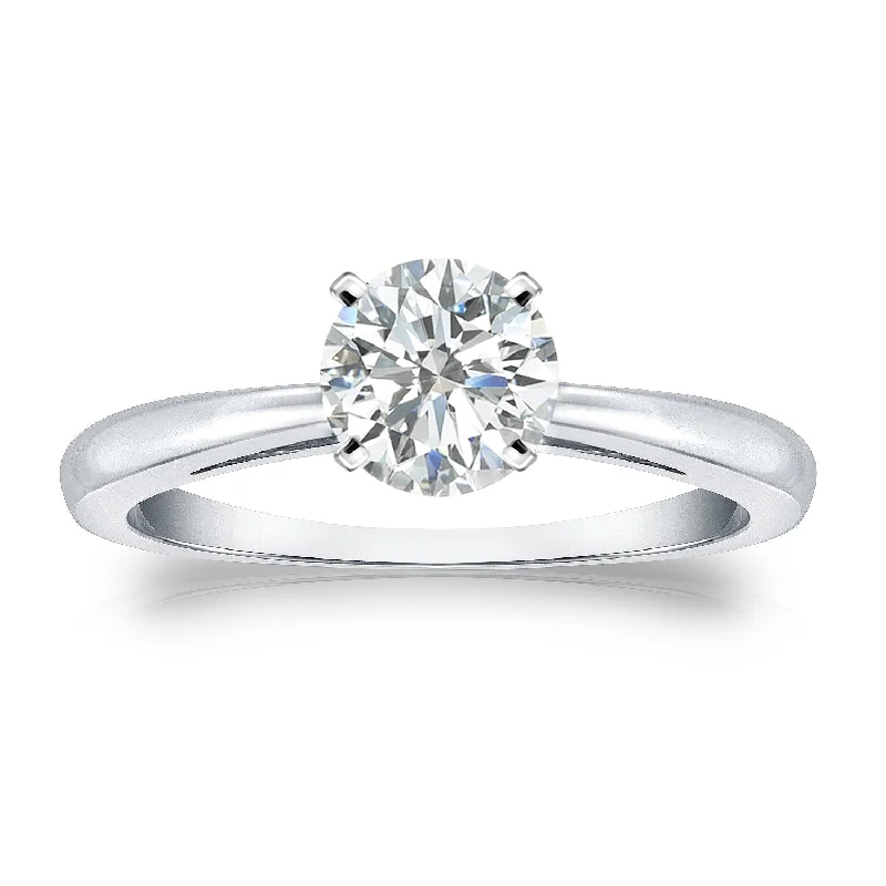 Emerald Cut Engagement Rings with Platinum Gallery and Split Shank DesignAuriya 14k Gold 3/4ctw Round Solitaire Diamond Engagement Ring Emerald Cut Engagement Rings with Platinum Gallery and Split Shank DesignAuriya 14k Gold 3/4ctw Round Solitaire Diamond Engagement Ring