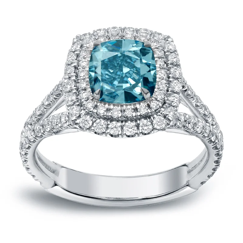 Oval Cut Engagement Rings in Palladium with a Hidden Halo for a Surprise SparkleAuriya 18k Gold 2ctw Cushion-cut Blue Diamond Engagement Ring Oval Cut Engagement Rings in Palladium with a Hidden Halo for a Surprise SparkleAuriya 18k Gold 2ctw Cushion-cut Blue Diamond Engagement Ring