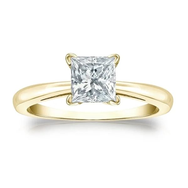 Pear - Shaped Engagement Rings in Yellow Gold with a Diamond - Encrusted BandAuriya 2 1/2ctw Princess-Cut Solitaire Diamond Engagement Ring 14k Gold GIA Certified Pear - Shaped Engagement Rings in Yellow Gold with a Diamond - Encrusted BandAuriya 2 1/2ctw Princess-Cut Solitaire Diamond Engagement Ring 14k Gold GIA Certified