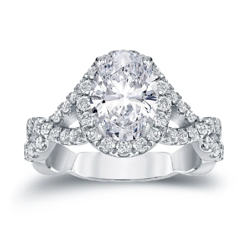 Engagement Rings with Sapphire and Diamond Combinations in a Vintage StyleAuriya 2 1/8ctw Certified Halo Oval Diamond Engagement Ring 14k Gold Engagement Rings with Sapphire and Diamond Combinations in a Vintage StyleAuriya 2 1/8ctw Certified Halo Oval Diamond Engagement Ring 14k Gold