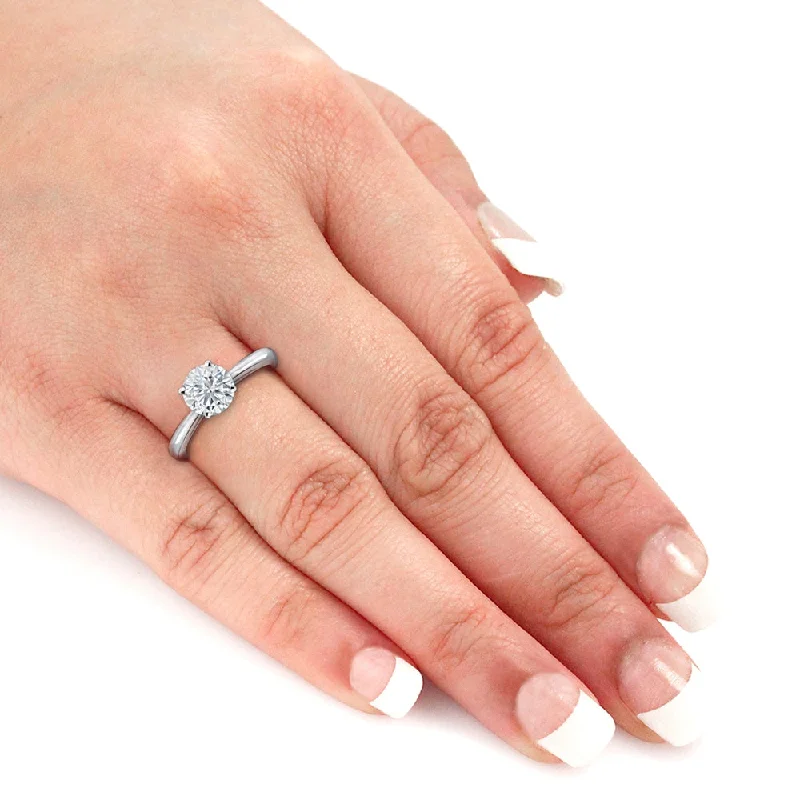 Solitaire Engagement Rings with a High - Clarity Round Diamond and Tapered BandAuriya Platinum 1 1/2ctw Round Solitaire Diamond Engagement Ring Certified Solitaire Engagement Rings with a High - Clarity Round Diamond and Tapered BandAuriya Platinum 1 1/2ctw Round Solitaire Diamond Engagement Ring Certified