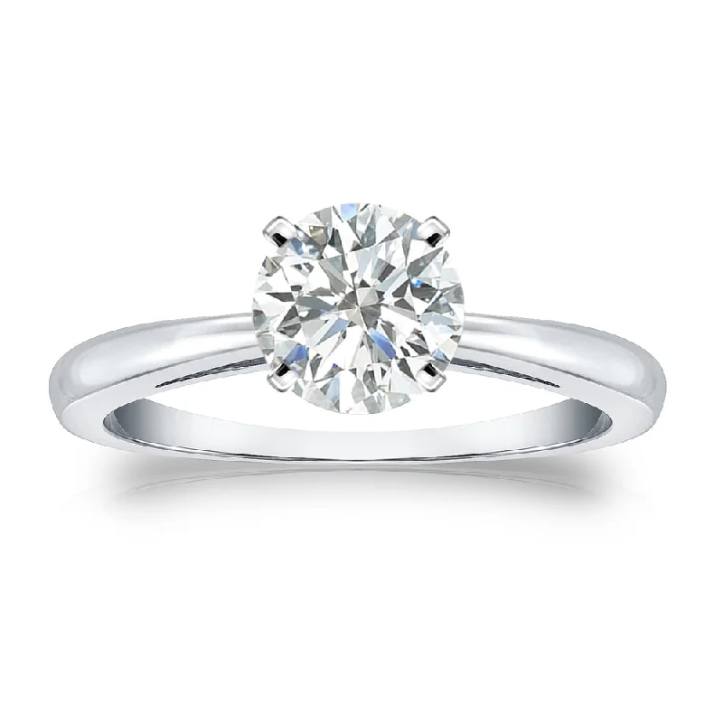 Pear - Shaped Engagement Rings in Yellow Gold with a Diamond - Encrusted BandAuriya Platinum 1 carat TW Round Solitaire Diamond Engagement Ring Pear - Shaped Engagement Rings in Yellow Gold with a Diamond - Encrusted BandAuriya Platinum 1 carat TW Round Solitaire Diamond Engagement Ring
