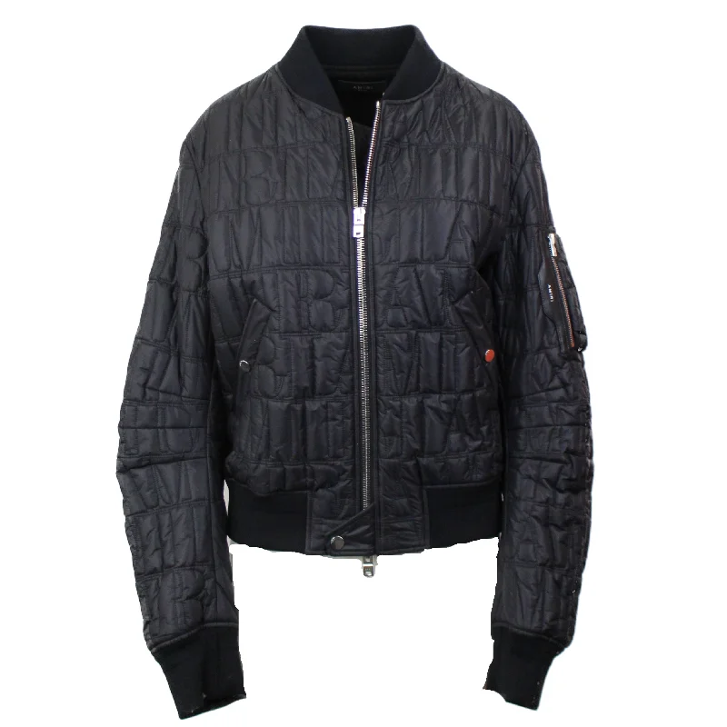 Amiri QUILTED AMIRI LOGO BOMBER Black Bombers