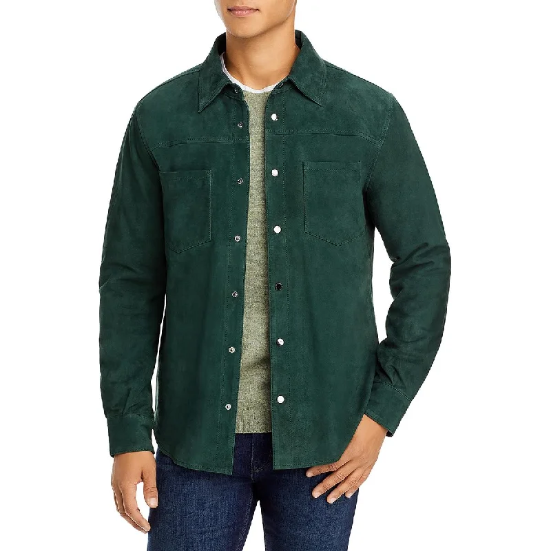 [BLANKNYC] Mens Suede Casual Shirt Jacket