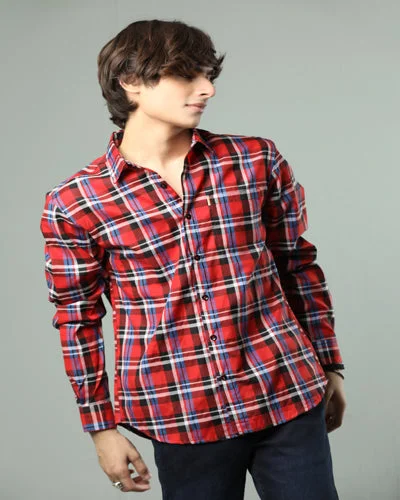 CHECKED BUTTON DOWN SHIRT